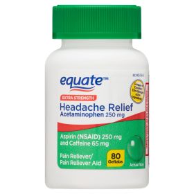 Equate Extra Strength Headache Relief Geltabs;  80 Count