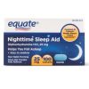 Equate Nighttime Sleep Aid Diphenhydramine HCl Caplets;  25 mg;  100 Count