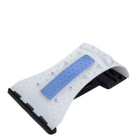 Home lumbar spine cervical support neck traction device (Option: Blue white-Chinese)